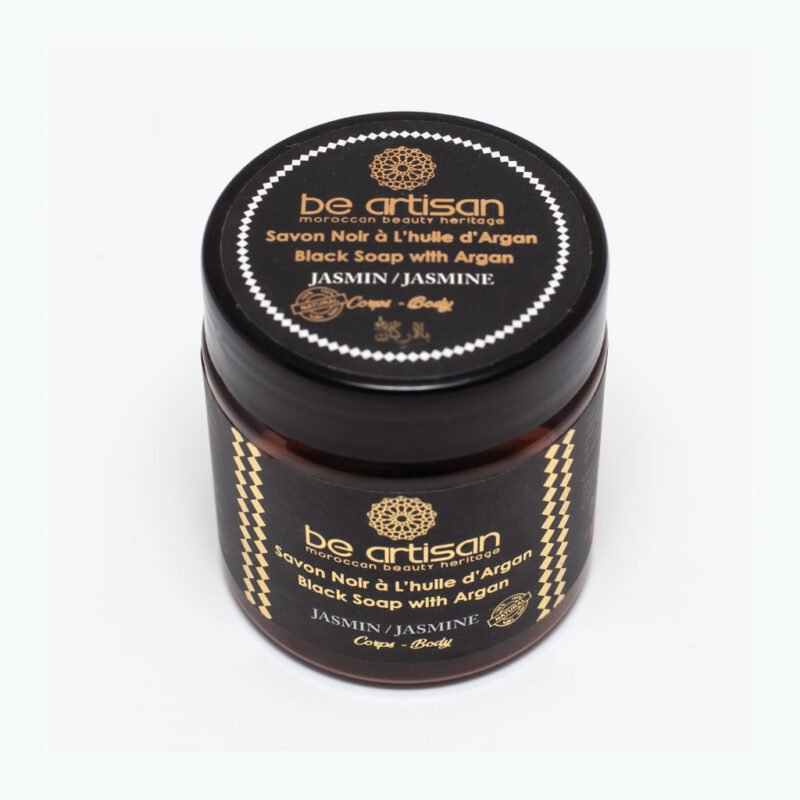 Savon noir à l’huile d’argan-jasmin Maroc