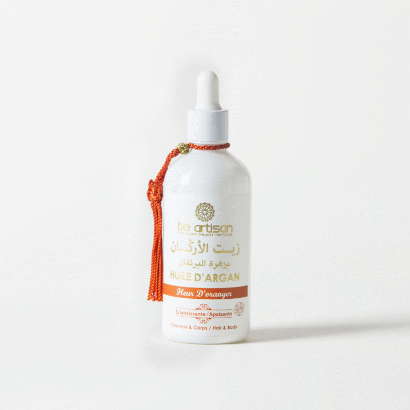 Huile d’Argan Aromatisée avec la Fleur d'oranger – Soin Bio du Maroc